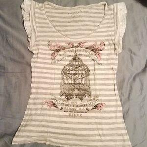 Guess beaded striped shirt S